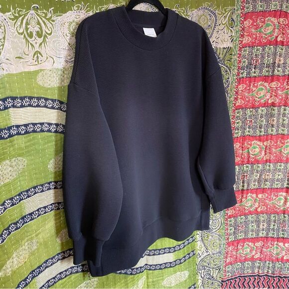 Varley Black Mae Boyfriend Ottoman Sweatshirt Size Small Amazing Condition - Picture 6 of 15